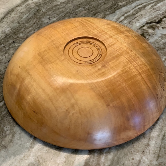 Beautiful Spalted Maple Carved Bowl. New! - Picture 4 of 14